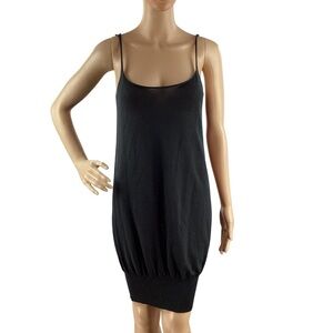 Sportmax Dress Vintage Y2K Bubble Hem Knit Japan Market Black Size S